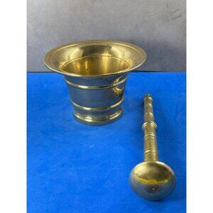 Brass Vintage Mortar And Pestle Set